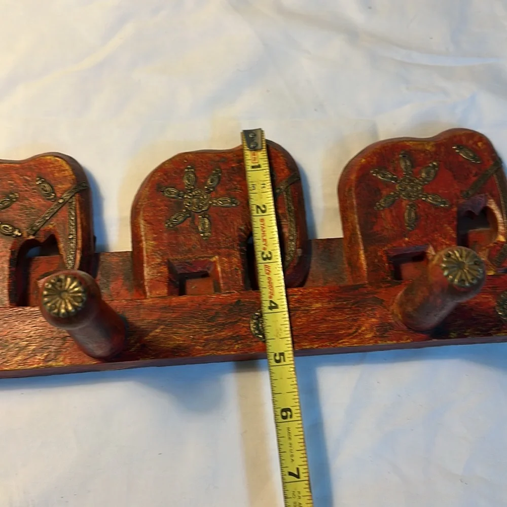 Handcrafted Elephant Wall Hook Rack